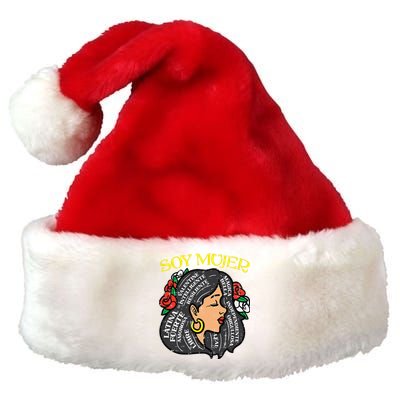 Soy Mujer Latin Woman Cinco De Mayo Mexican Premium Christmas Santa Hat