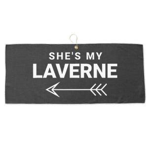 Shes My Laverne Funny Best Friends Matching Large Microfiber Waffle Golf Towel