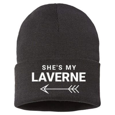 Shes My Laverne Funny Best Friends Matching Sustainable Knit Beanie