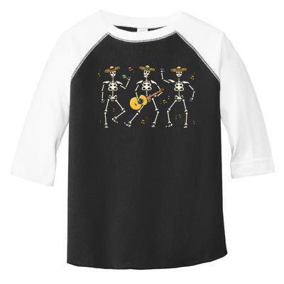 Skeleton Mariachi Lazy Halloween Costume Mexican Hat Guitar Toddler Fine Jersey T-Shirt