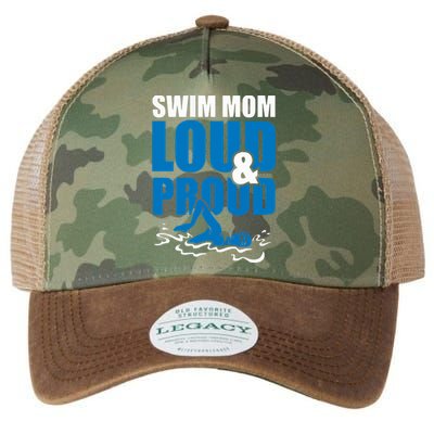 Swim Mom Loud And Proud Sports Athlete Athletic Legacy Tie Dye Trucker Hat