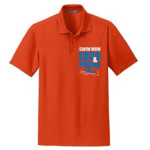 Swim Mom Loud And Proud Sports Athlete Athletic Dry Zone Grid Polo