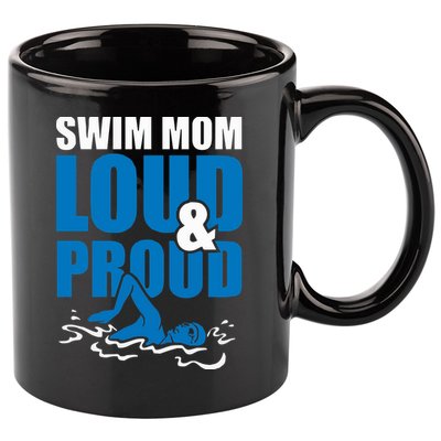 Swim Mom Loud And Proud Sports Athlete Athletic 11oz C Handle Ceramic Mug