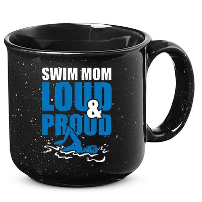 Swim Mom Loud And Proud Sports Athlete Athletic 15oz Campfire Ceramic Mug