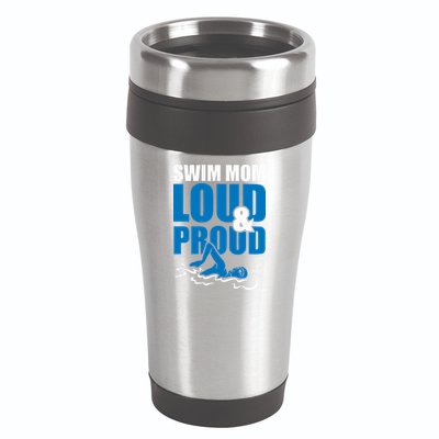 Swim Mom Loud And Proud Sports Athlete Athletic 16oz Travel Tumbler
