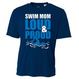 Swim Mom Loud And Proud Sports Athlete Athletic Cooling Performance Crew T-Shirt