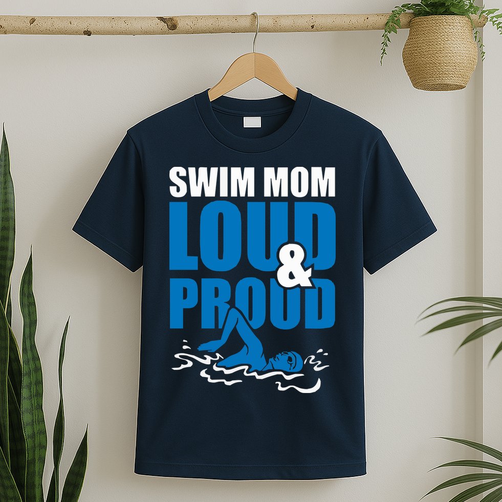 Swim Mom Loud And Proud Sports Athlete Athletic T-Shirt