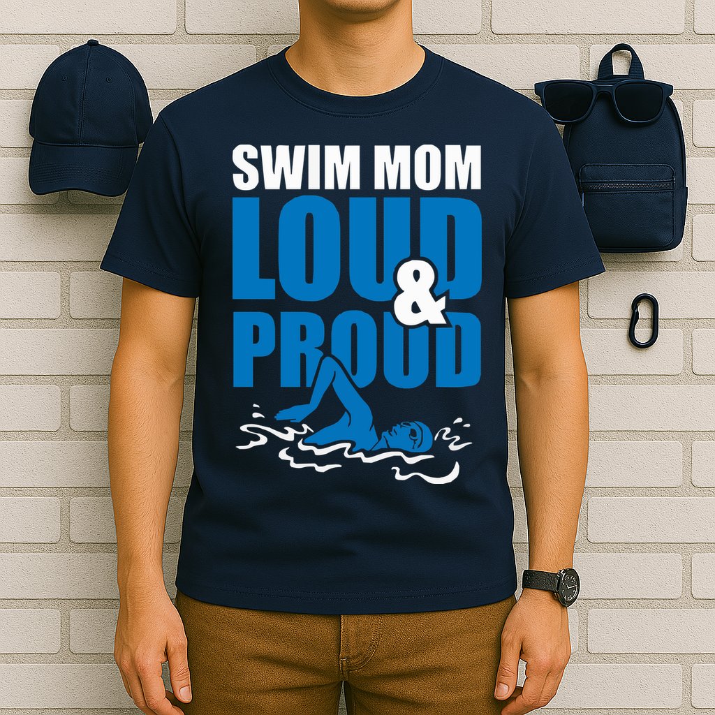 Swim Mom Loud And Proud Sports Athlete Athletic T-Shirt