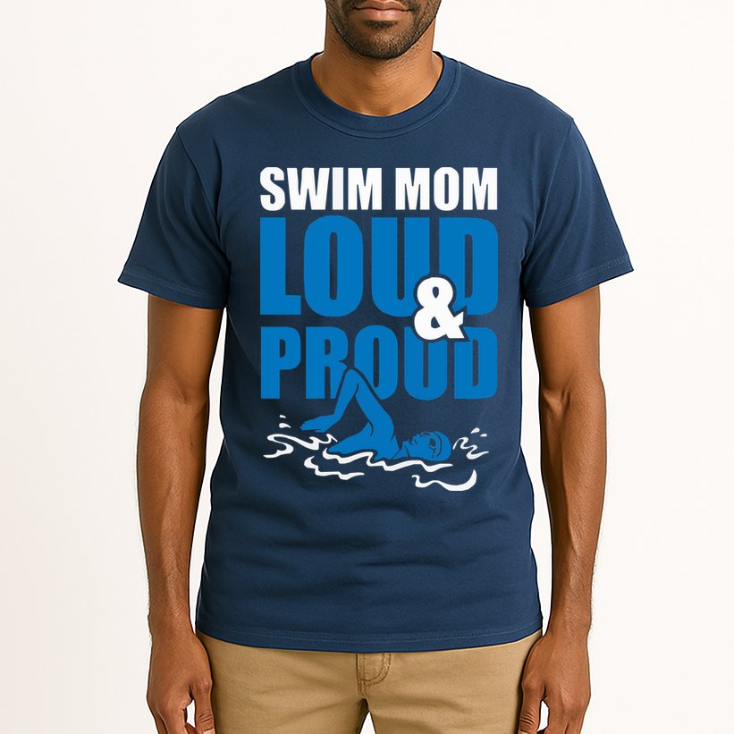 Swim Mom Loud And Proud Sports Athlete Athletic Tall T-Shirt