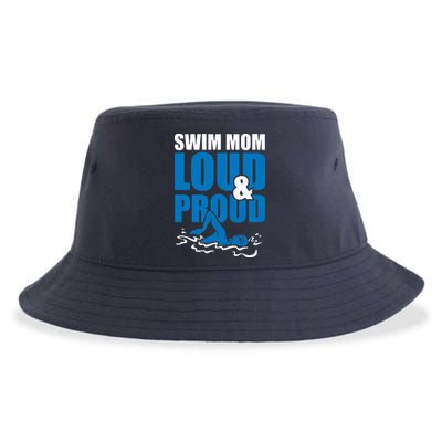 Swim Mom Loud And Proud Sports Athlete Athletic Sustainable Bucket Hat