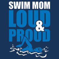 Swim Mom Loud And Proud Sports Athlete Athletic Button