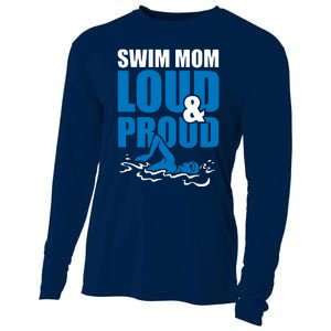 Swim Mom Loud And Proud Sports Athlete Athletic Cooling Performance Long Sleeve Crew