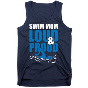 Swim Mom Loud And Proud Sports Athlete Athletic Tank Top