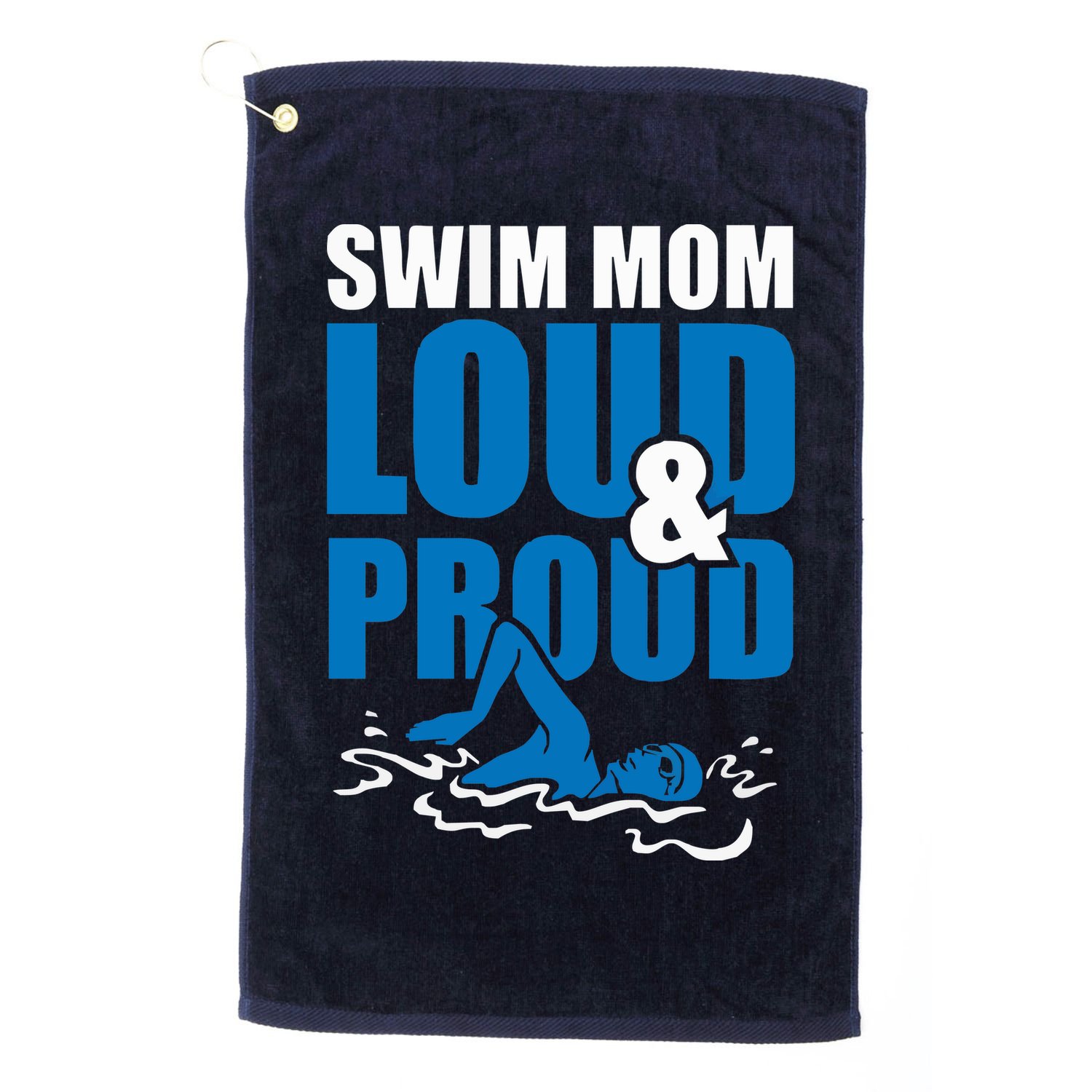 Swim Mom Loud And Proud Sports Athlete Athletic Golf Towel