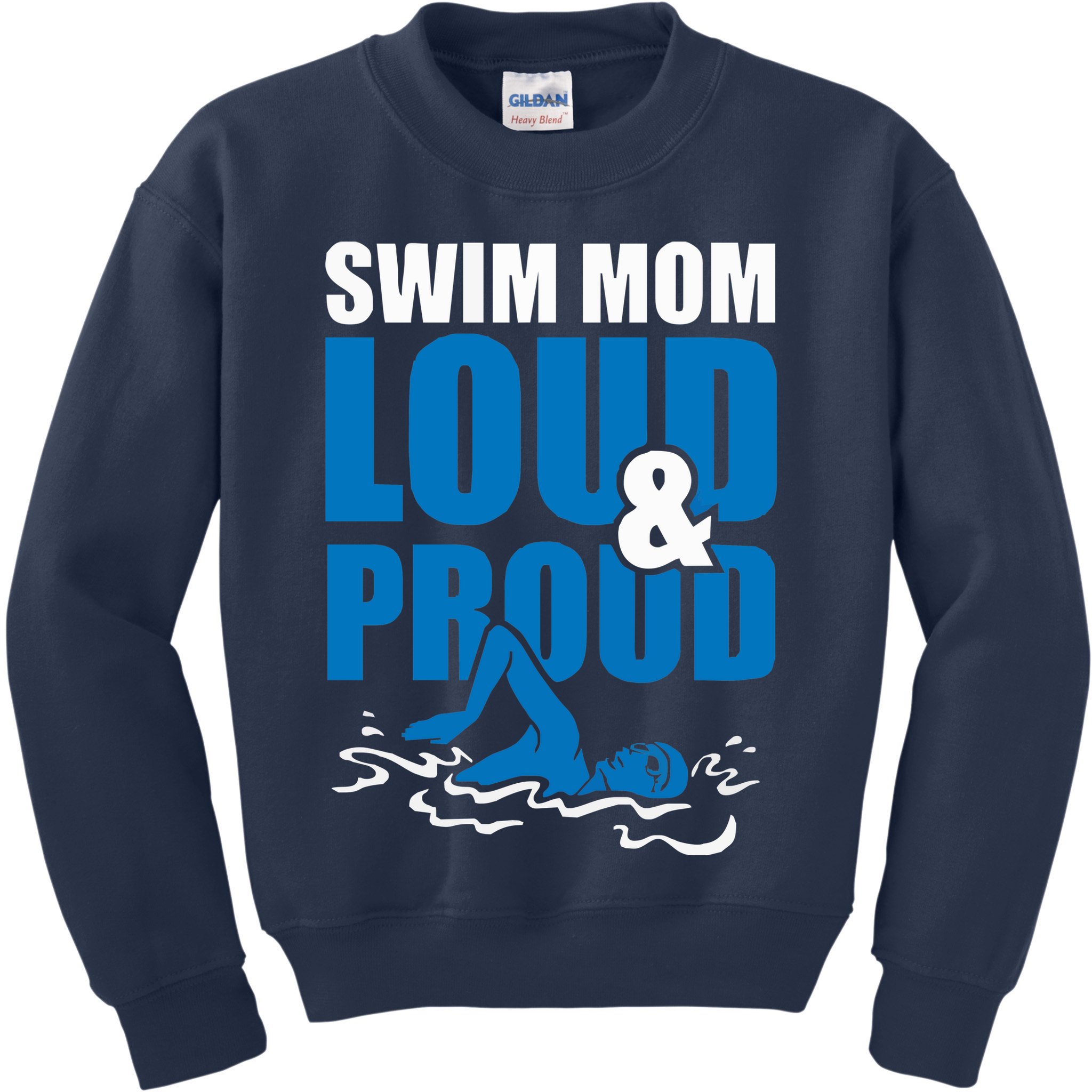 Swim Mom Loud And Proud Sports Athlete Athletic Kids Sweatshirt