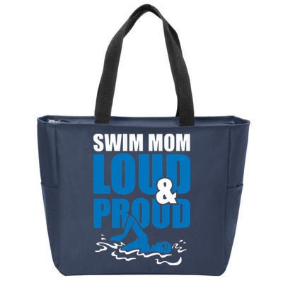 Swim Mom Loud And Proud Sports Athlete Athletic Zip Tote Bag