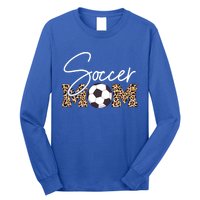 Soccer Mom Leopard Print Ball Great Gift Long Sleeve Shirt