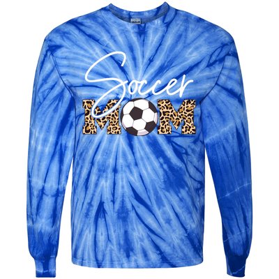 Soccer Mom Leopard Print Ball Great Gift Tie-Dye Long Sleeve Shirt