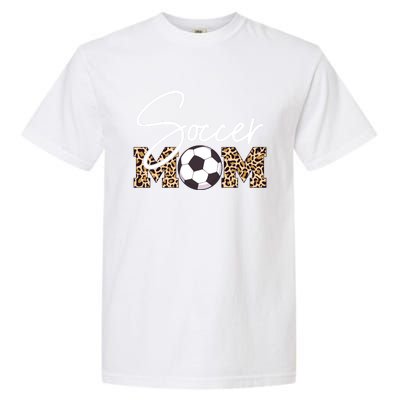 Soccer Mom Leopard Print Ball Great Gift Garment-Dyed Heavyweight T-Shirt