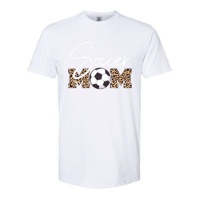 Soccer Mom Leopard Print Ball Great Gift Softstyle CVC T-Shirt