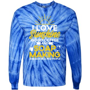 Soap Making Lovers Sunshine Good Coffee Soap Maker Gift Tie-Dye Long Sleeve Shirt