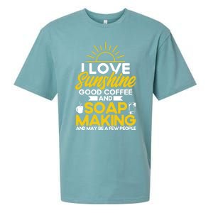 Soap Making Lovers Sunshine Good Coffee Soap Maker Gift Sueded Cloud Jersey T-Shirt