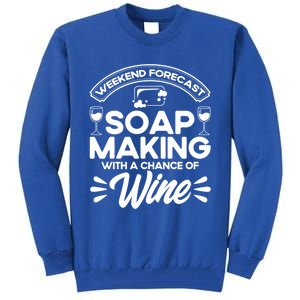 Soap Making Lovers Weekend Forecast Soap Maker Gift Tall Sweatshirt