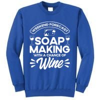 Soap Making Lovers Weekend Forecast Soap Maker Gift Tall Sweatshirt