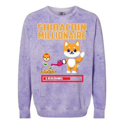 Shibacoin Millionaire Loading Colorblast Crewneck Sweatshirt