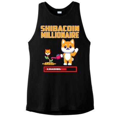 Shibacoin Millionaire Loading Ladies PosiCharge Tri-Blend Wicking Tank