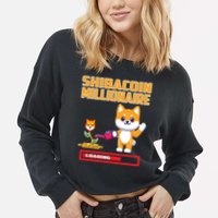 Shibacoin Millionaire Loading Cropped Pullover Crew