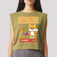 Shibacoin Millionaire Loading Garment-Dyed Women's Muscle Tee