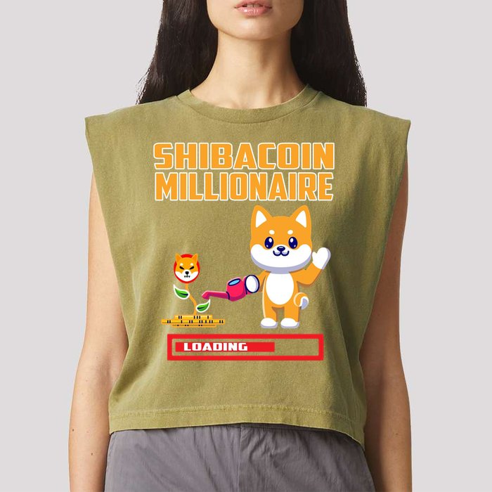 Shibacoin Millionaire Loading Garment-Dyed Women's Muscle Tee