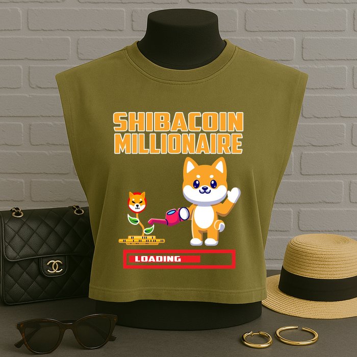 Shibacoin Millionaire Loading Garment-Dyed Women's Muscle Tee