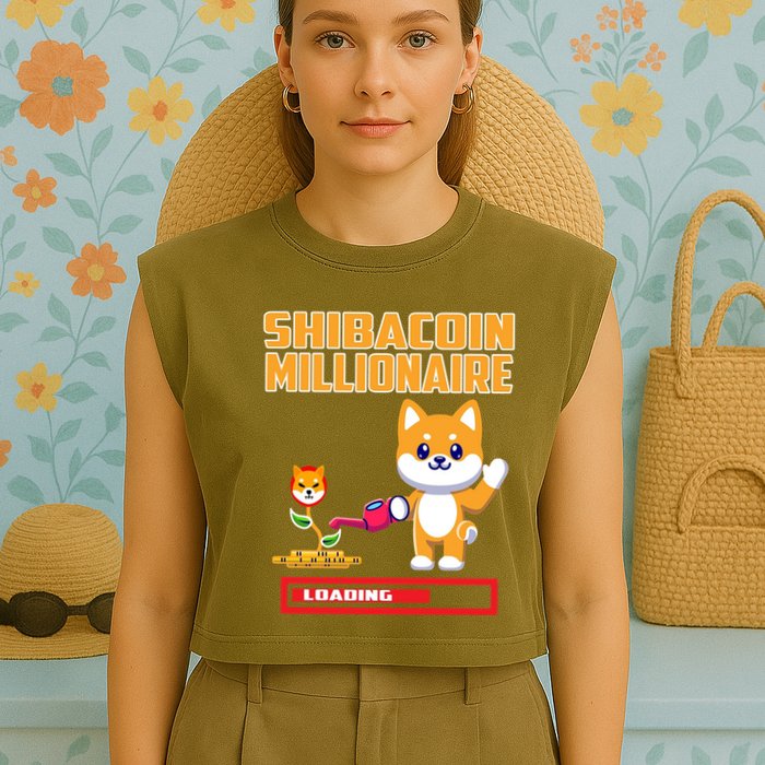Shibacoin Millionaire Loading Garment-Dyed Women's Muscle Tee
