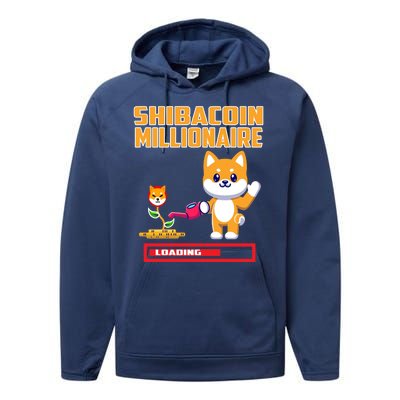 Shibacoin Millionaire Loading Performance Fleece Hoodie