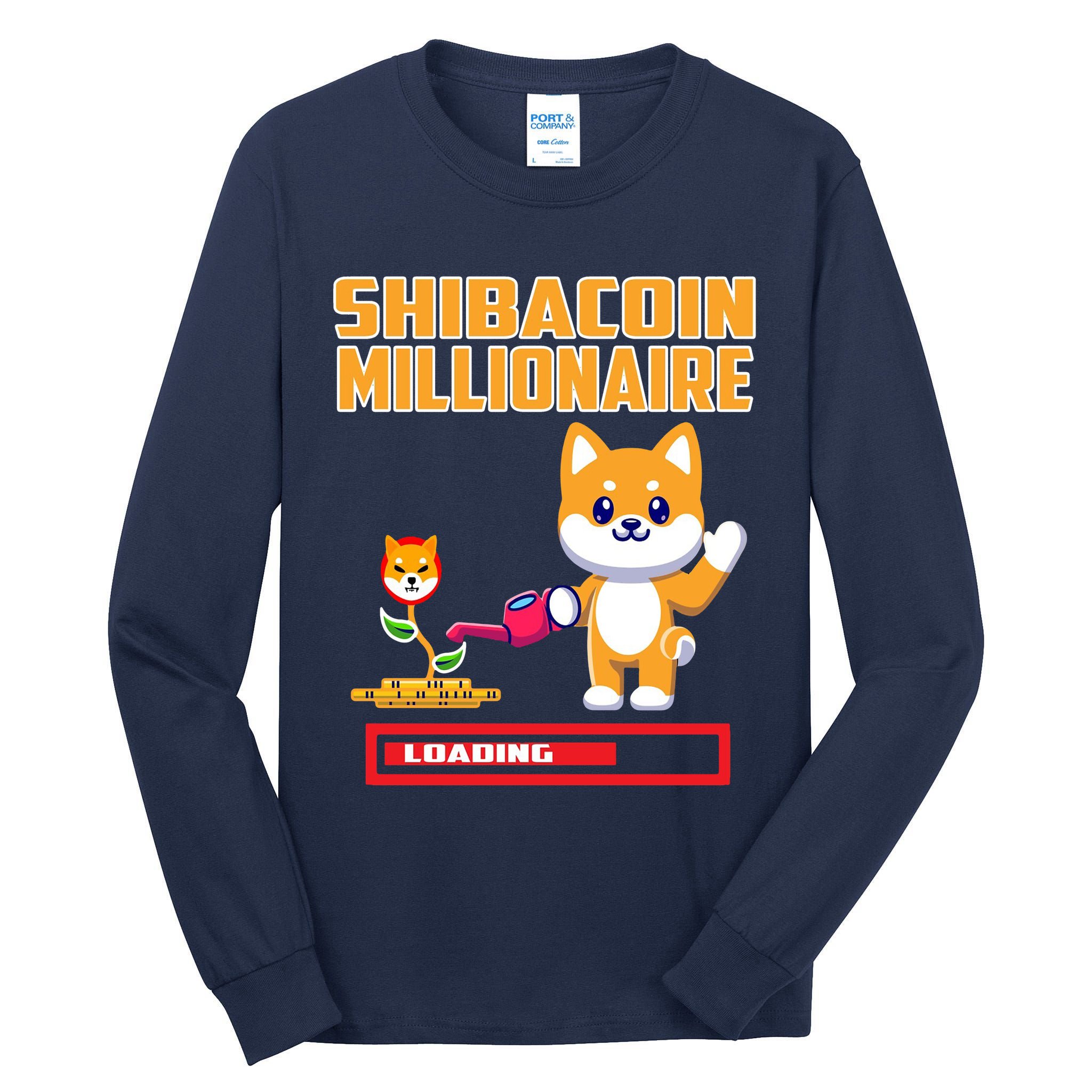 Shibacoin Millionaire Loading Tall Long Sleeve T-Shirt