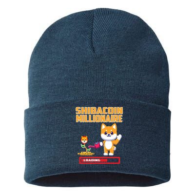 Shibacoin Millionaire Loading Sustainable Knit Beanie