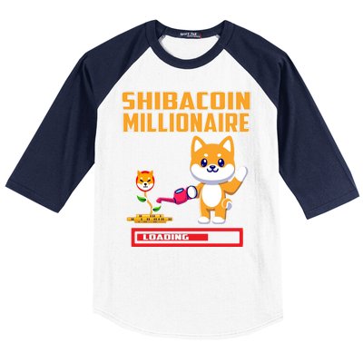 Shibacoin Millionaire Loading Baseball Sleeve Shirt