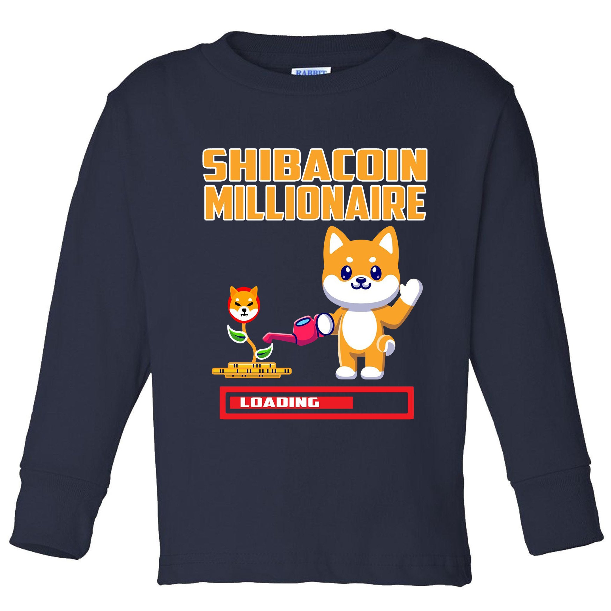 Shibacoin Millionaire Loading Toddler Long Sleeve Shirt