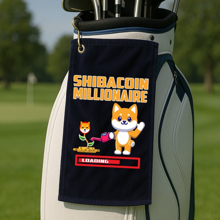 Shibacoin Millionaire Loading Golf Towel