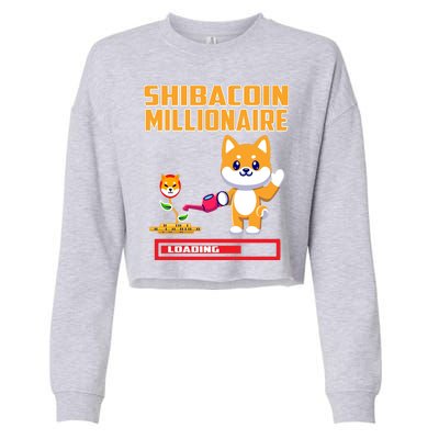 Shibacoin Millionaire Loading Cropped Pullover Crew