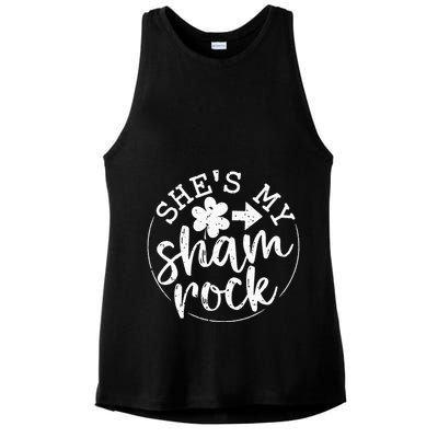 She's My Lucky Charm Happy Patricks Day Couples Matching Ladies PosiCharge Tri-Blend Wicking Tank