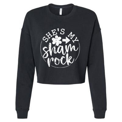 She's My Lucky Charm Happy Patricks Day Couples Matching Cropped Pullover Crew