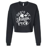 She's My Lucky Charm Happy Patricks Day Couples Matching Cropped Pullover Crew