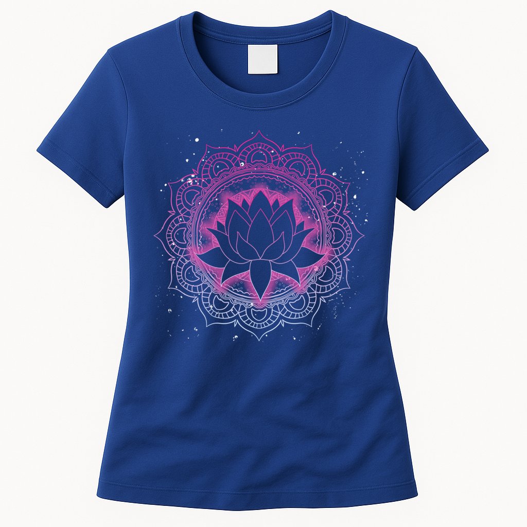 Spiritual Meditation Lotus Flower Blossom Dala Yoga Lotus Cool Gift Womens T-Shirt