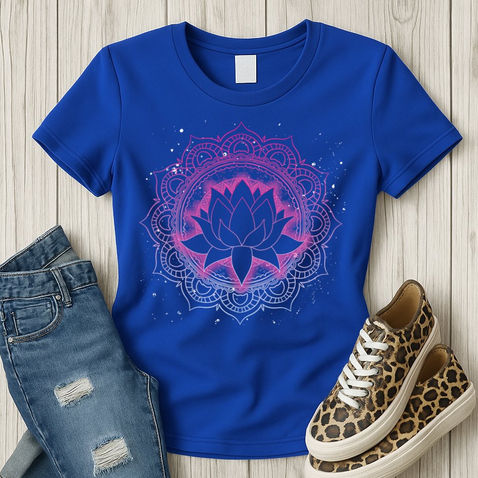 Spiritual Meditation Lotus Flower Blossom Dala Yoga Lotus Cool Gift Womens T-Shirt