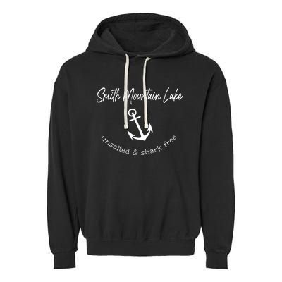 Smith Mountain Lake VA My Happy Place Gift Boating Fishing Garment-Dyed Fleece Hoodie