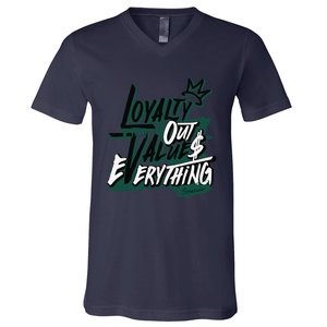 Streetwear Money Lover Matching Oxidized Green 4s V-Neck T-Shirt