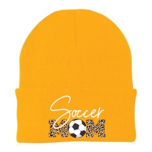 Soccer Mom Leopard Print Ball Great Gift Knit Cap Winter Beanie